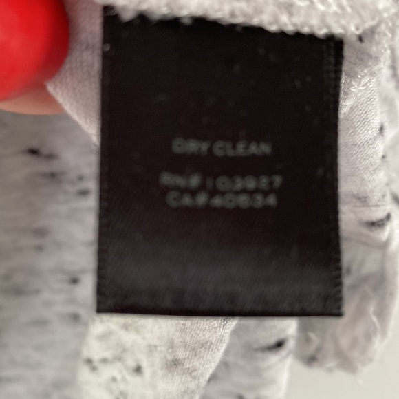 MARC JACOBS black white grey gray slub open neck plunge tee tank top M - Picture 3 of 3